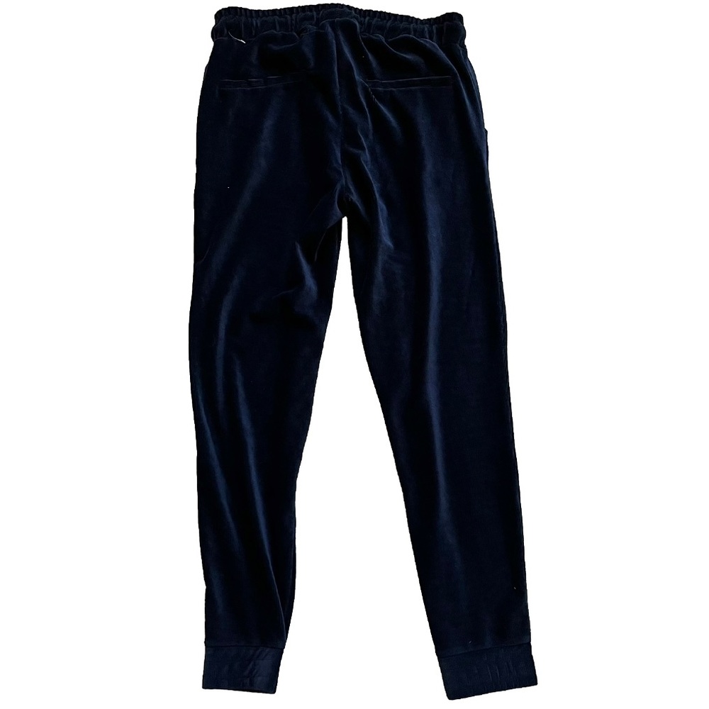 ZARA NWT Navy Corduroy Drawstring Waist Pants Size Large Minimalist Contemporary - Picture 2 of 9